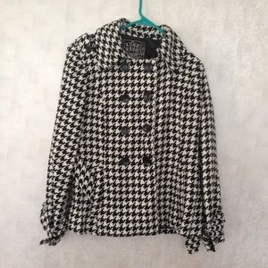 Black & White Checkered Coat